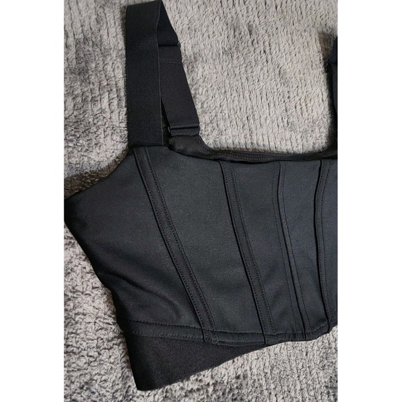 Alo Yoga Airlift Corset Bra Tank Top Black Adjustable Sz Xs Woman's Yoga NEW - Picture 3 of 7